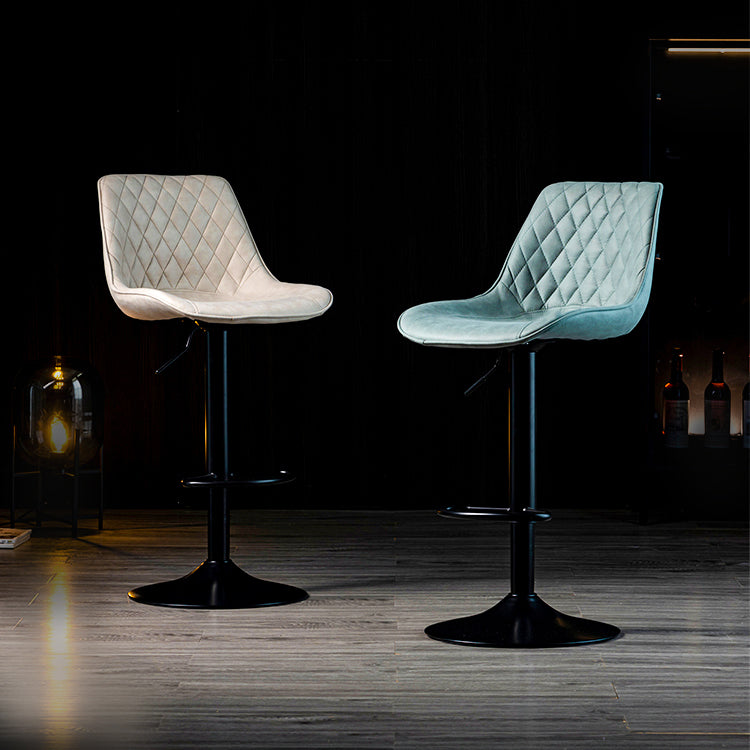 Modern Adjustable Height Bar Stool Swivel Leather Low Back Counter Stool Clearhalo 'Bar Furniture' 'Bar Stools' 'bar_stools' 'furn' 'furn_bar_stools' 'furniture_bar_stools' 'Kitchen & Dining Furniture' 'kitchen&dining_furn' 'kitchen' 'kitchen_furn' Furniture' 4250703