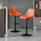 Modern Adjustable Height Bar Stool Swivel Leather Low Back Counter Stool Clearhalo 'Bar Furniture' 'Bar Stools' 'bar_stools' 'furn' 'furn_bar_stools' 'furniture_bar_stools' 'Kitchen & Dining Furniture' 'kitchen&dining_furn' 'kitchen' 'kitchen_furn' Furniture' 4250707