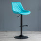 Modern Adjustable Height Bar Stool Swivel Leather Low Back Counter Stool Blue Black 1 Piece Clearhalo 'Bar Furniture' 'Bar Stools' 'bar_stools' 'furn' 'furn_bar_stools' 'furniture_bar_stools' 'Kitchen & Dining Furniture' 'kitchen&dining_furn' 'kitchen' 'kitchen_furn' Furniture' 4250727