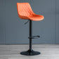 Modern Adjustable Height Bar Stool Swivel Leather Low Back Counter Stool Orange Black 1 Piece Clearhalo 'Bar Furniture' 'Bar Stools' 'bar_stools' 'furn' 'furn_bar_stools' 'furniture_bar_stools' 'Kitchen & Dining Furniture' 'kitchen&dining_furn' 'kitchen' 'kitchen_furn' Furniture' 4250733