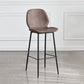 Indoor Modern Leather Bar Stool Low Back Arm-less Counter Stool with Steel Legs Grey Bar Stool(30"H) Clearhalo 'Bar Furniture' 'Bar Stools' 'bar_stools' 'furn' 'furn_bar_stools' 'furniture_bar_stools' 'Kitchen & Dining Furniture' 'kitchen&dining_furn' 'kitchen' 'kitchen_furn' Furniture' 4250771