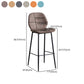 Indoor Modern Leather Bar Stool Low Back Arm-less Counter Stool with Steel Legs Clearhalo 'Bar Furniture' 'Bar Stools' 'bar_stools' 'furn' 'furn_bar_stools' 'furniture_bar_stools' 'Kitchen & Dining Furniture' 'kitchen&dining_furn' 'kitchen' 'kitchen_furn' Furniture' 4250775