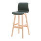 Coffee Shop Leather Bar Stool Footrest Low Back Counter Stool with Wood Legs Blackish Green Natural 1 Piece Clearhalo 'Bar Furniture' 'Bar Stools' 'bar_stools' 'furn' 'furn_bar_stools' 'furniture_bar_stools' 'Kitchen & Dining Furniture' 'kitchen&dining_furn' 'kitchen' 'kitchen_furn' Furniture' 4250789