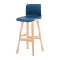 Coffee Shop Leather Bar Stool Footrest Low Back Counter Stool with Wood Legs Royal Blue Natural 1 Piece Clearhalo 'Bar Furniture' 'Bar Stools' 'bar_stools' 'furn' 'furn_bar_stools' 'furniture_bar_stools' 'Kitchen & Dining Furniture' 'kitchen&dining_furn' 'kitchen' 'kitchen_furn' Furniture' 4250799