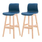 Coffee Shop Leather Bar Stool Footrest Low Back Counter Stool with Wood Legs Royal Blue Natural 2 Piece Set Clearhalo 'Bar Furniture' 'Bar Stools' 'bar_stools' 'furn' 'furn_bar_stools' 'furniture_bar_stools' 'Kitchen & Dining Furniture' 'kitchen&dining_furn' 'kitchen' 'kitchen_furn' Furniture' 4250800
