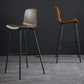 Contemporary Bar Stool Armless Leather Low Back Counter Chair with Footrest and Iron Base Clearhalo 'Bar Furniture' 'Bar Stools' 'bar_stools' 'furn' 'furn_bar_stools' 'furniture_bar_stools' 'Kitchen & Dining Furniture' 'kitchen&dining_furn' 'kitchen' 'kitchen_furn' Furniture' 4250851