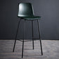 Contemporary Bar Stool Armless Leather Low Back Counter Chair with Footrest and Iron Base Green 1 Piece Clearhalo 'Bar Furniture' 'Bar Stools' 'bar_stools' 'furn' 'furn_bar_stools' 'furniture_bar_stools' 'Kitchen & Dining Furniture' 'kitchen&dining_furn' 'kitchen' 'kitchen_furn' Furniture' 4250852
