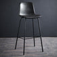 Contemporary Bar Stool Armless Leather Low Back Counter Chair with Footrest and Iron Base Black 1 Piece Clearhalo 'Bar Furniture' 'Bar Stools' 'bar_stools' 'furn' 'furn_bar_stools' 'furniture_bar_stools' 'Kitchen & Dining Furniture' 'kitchen&dining_furn' 'kitchen' 'kitchen_furn' Furniture' 4250858
