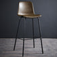 Contemporary Bar Stool Armless Leather Low Back Counter Chair with Footrest and Iron Base Dark Gray 1 Piece Clearhalo 'Bar Furniture' 'Bar Stools' 'bar_stools' 'furn' 'furn_bar_stools' 'furniture_bar_stools' 'Kitchen & Dining Furniture' 'kitchen&dining_furn' 'kitchen' 'kitchen_furn' Furniture' 4250863