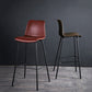 Contemporary Bar Stool Armless Leather Low Back Counter Chair with Footrest and Iron Base Clearhalo 'Bar Furniture' 'Bar Stools' 'bar_stools' 'furn' 'furn_bar_stools' 'furniture_bar_stools' 'Kitchen & Dining Furniture' 'kitchen&dining_furn' 'kitchen' 'kitchen_furn' Furniture' 4250869