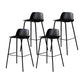 Contemporary Bar Stool Armless Plastic Low Back Counter Chair with Iron Base Black 4 Piece Set Bar Stool(30"H) Clearhalo 'Bar Furniture' 'Bar Stools' 'bar_stools' 'furn' 'furn_bar_stools' 'furniture_bar_stools' 'Kitchen & Dining Furniture' 'kitchen&dining_furn' 'kitchen' 'kitchen_furn' Furniture' 4250893