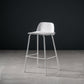 Contemporary Bar Stool Armless Plastic Low Back Counter Chair with Iron Base White 1 Piece Counter Stool(26"H) Clearhalo 'Bar Furniture' 'Bar Stools' 'bar_stools' 'furn' 'furn_bar_stools' 'furniture_bar_stools' 'Kitchen & Dining Furniture' 'kitchen&dining_furn' 'kitchen' 'kitchen_furn' Furniture' 4250908