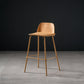 Contemporary Bar Stool Armless Plastic Low Back Counter Chair with Iron Base Orange 1 Piece Counter Stool(26"H) Clearhalo 'Bar Furniture' 'Bar Stools' 'bar_stools' 'furn' 'furn_bar_stools' 'furniture_bar_stools' 'Kitchen & Dining Furniture' 'kitchen&dining_furn' 'kitchen' 'kitchen_furn' Furniture' 4250913