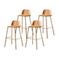 Contemporary Bar Stool Armless Plastic Low Back Counter Chair with Iron Base Orange 4 Piece Set Bar Stool(30"H) Clearhalo 'Bar Furniture' 'Bar Stools' 'bar_stools' 'furn' 'furn_bar_stools' 'furniture_bar_stools' 'Kitchen & Dining Furniture' 'kitchen&dining_furn' 'kitchen' 'kitchen_furn' Furniture' 4250933