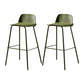 Contemporary Bar Stool Armless Plastic Low Back Counter Chair with Iron Base Green 2 Piece Set Bar Stool(30"H) Clearhalo 'Bar Furniture' 'Bar Stools' 'bar_stools' 'furn' 'furn_bar_stools' 'furniture_bar_stools' 'Kitchen & Dining Furniture' 'kitchen&dining_furn' 'kitchen' 'kitchen_furn' Furniture' 4250935