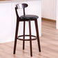 Contemporary Bar Stool Armless Wood Low Back Bar Stool with Footrest Dark Brown Black 1 Piece Clearhalo 'Bar Furniture' 'Bar Stools' 'bar_stools' 'furn' 'furn_bar_stools' 'furniture_bar_stools' 'Kitchen & Dining Furniture' 'kitchen&dining_furn' 'kitchen' 'kitchen_furn' Furniture' 4250943