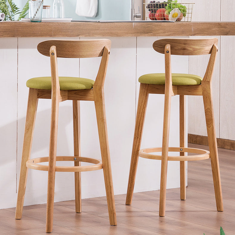 Contemporary Bar Stool Armless Wood Low Back Bar Stool with Footrest Clearhalo 'Bar Furniture' 'Bar Stools' 'bar_stools' 'furn' 'furn_bar_stools' 'furniture_bar_stools' 'Kitchen & Dining Furniture' 'kitchen&dining_furn' 'kitchen' 'kitchen_furn' Furniture' 4250945