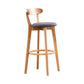 Contemporary Bar Stool Armless Wood Low Back Bar Stool with Footrest Clearhalo 'Bar Furniture' 'Bar Stools' 'bar_stools' 'furn' 'furn_bar_stools' 'furniture_bar_stools' 'Kitchen & Dining Furniture' 'kitchen&dining_furn' 'kitchen' 'kitchen_furn' Furniture' 4250950