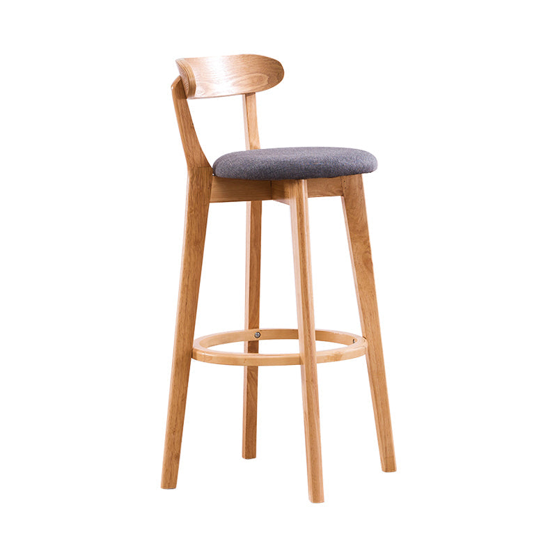 Contemporary Bar Stool Armless Wood Low Back Bar Stool with Footrest Clearhalo 'Bar Furniture' 'Bar Stools' 'bar_stools' 'furn' 'furn_bar_stools' 'furniture_bar_stools' 'Kitchen & Dining Furniture' 'kitchen&dining_furn' 'kitchen' 'kitchen_furn' Furniture' 4250950