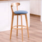 Contemporary Bar Stool Armless Wood Low Back Bar Stool with Footrest Wood Blue 1 Piece Clearhalo 'Bar Furniture' 'Bar Stools' 'bar_stools' 'furn' 'furn_bar_stools' 'furniture_bar_stools' 'Kitchen & Dining Furniture' 'kitchen&dining_furn' 'kitchen' 'kitchen_furn' Furniture' 4250960