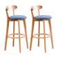 Contemporary Bar Stool Armless Wood Low Back Bar Stool with Footrest Wood Blue 2 Piece Set Clearhalo 'Bar Furniture' 'Bar Stools' 'bar_stools' 'furn' 'furn_bar_stools' 'furniture_bar_stools' 'Kitchen & Dining Furniture' 'kitchen&dining_furn' 'kitchen' 'kitchen_furn' Furniture' 4250961