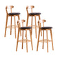 Contemporary Bar Stool Armless Wood Low Back Bar Stool with Footrest Wood Black 4 Piece Set Clearhalo 'Bar Furniture' 'Bar Stools' 'bar_stools' 'furn' 'furn_bar_stools' 'furniture_bar_stools' 'Kitchen & Dining Furniture' 'kitchen&dining_furn' 'kitchen' 'kitchen_furn' Furniture' 4250965