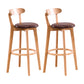 Contemporary Bar Stool Armless Wood Low Back Bar Stool with Footrest Wood Brown 2 Piece Set Clearhalo 'Bar Furniture' 'Bar Stools' 'bar_stools' 'furn' 'furn_bar_stools' 'furniture_bar_stools' 'Kitchen & Dining Furniture' 'kitchen&dining_furn' 'kitchen' 'kitchen_furn' Furniture' 4250970
