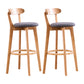 Contemporary Bar Stool Armless Wood Low Back Bar Stool with Footrest Wood Gray 2 Piece Set Clearhalo 'Bar Furniture' 'Bar Stools' 'bar_stools' 'furn' 'furn_bar_stools' 'furniture_bar_stools' 'Kitchen & Dining Furniture' 'kitchen&dining_furn' 'kitchen' 'kitchen_furn' Furniture' 4250976