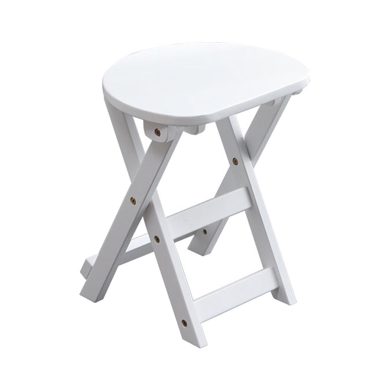 Stackable Bar Stool Contemporary Wood Bar Stool with Footrest White Short Stool (16" H) Clearhalo 'Bar Furniture' 'Bar Stools' 'bar_stools' 'furn' 'furn_bar_stools' 'furniture_bar_stools' 'Kitchen & Dining Furniture' 'kitchen&dining_furn' 'kitchen' 'kitchen_furn' Furniture' 4250985