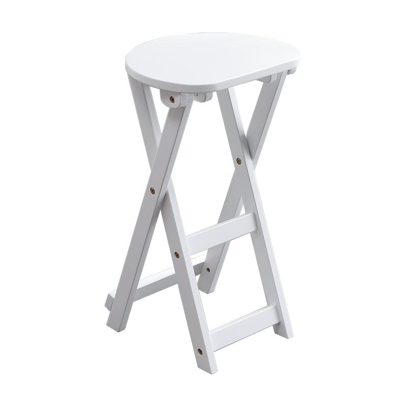 Stackable Bar Stool Contemporary Wood Bar Stool with Footrest White Counter Stool (24"H) Clearhalo 'Bar Furniture' 'Bar Stools' 'bar_stools' 'furn' 'furn_bar_stools' 'furniture_bar_stools' 'Kitchen & Dining Furniture' 'kitchen&dining_furn' 'kitchen' 'kitchen_furn' Furniture' 4250987