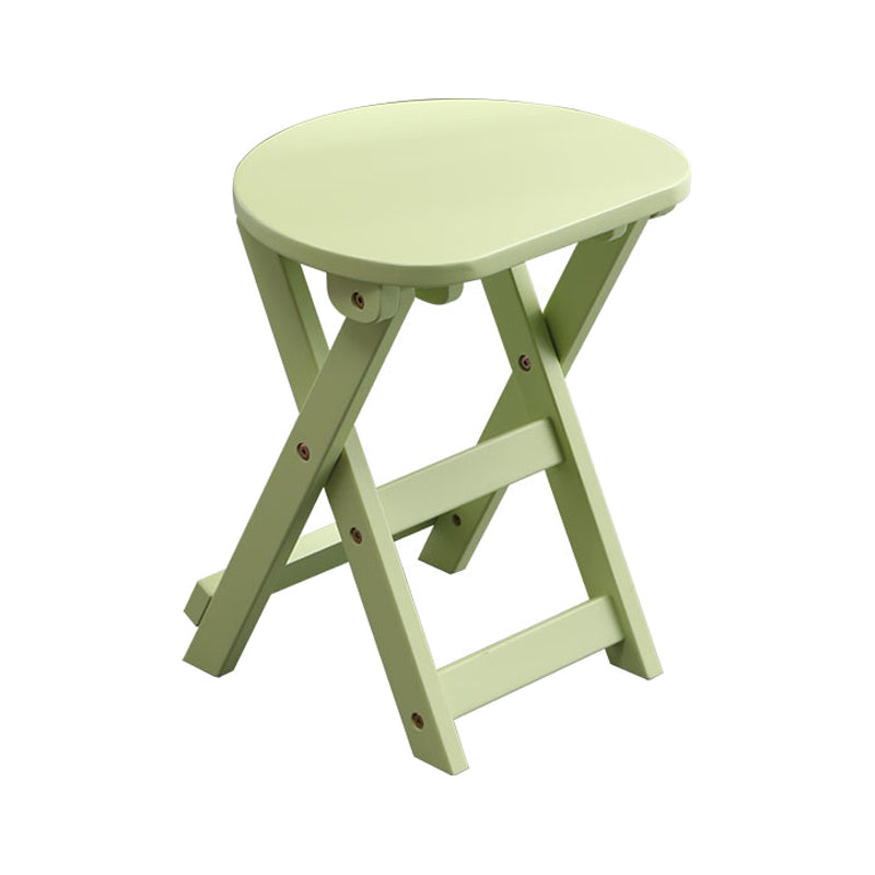 Stackable Bar Stool Contemporary Wood Bar Stool with Footrest Green Short Stool (16" H) Clearhalo 'Bar Furniture' 'Bar Stools' 'bar_stools' 'furn' 'furn_bar_stools' 'furniture_bar_stools' 'Kitchen & Dining Furniture' 'kitchen&dining_furn' 'kitchen' 'kitchen_furn' Furniture' 4250988