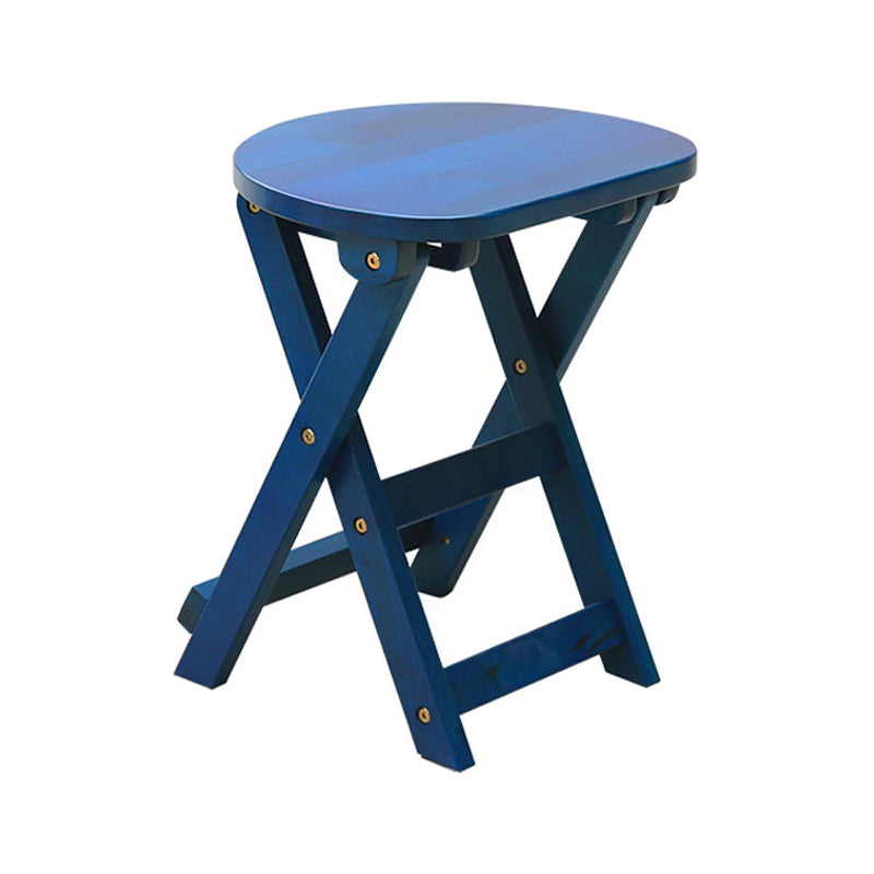 Stackable Bar Stool Contemporary Wood Bar Stool with Footrest Dark Blue Short Stool (16" H) Clearhalo 'Bar Furniture' 'Bar Stools' 'bar_stools' 'furn' 'furn_bar_stools' 'furniture_bar_stools' 'Kitchen & Dining Furniture' 'kitchen&dining_furn' 'kitchen' 'kitchen_furn' Furniture' 4250990
