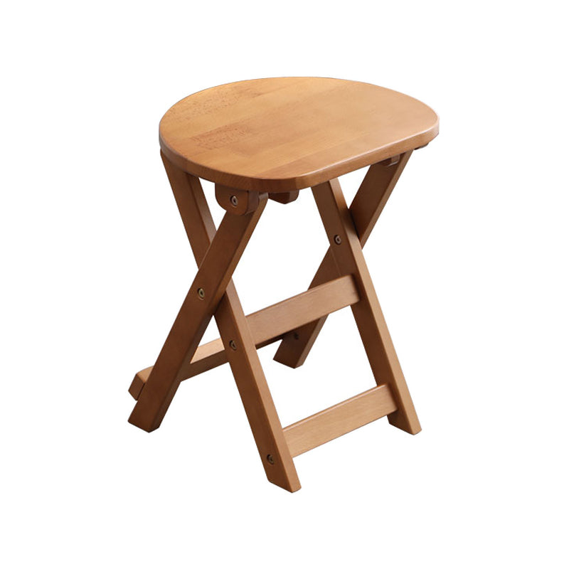 Stackable Bar Stool Contemporary Wood Bar Stool with Footrest Brown Short Stool (16" H) Clearhalo 'Bar Furniture' 'Bar Stools' 'bar_stools' 'furn' 'furn_bar_stools' 'furniture_bar_stools' 'Kitchen & Dining Furniture' 'kitchen&dining_furn' 'kitchen' 'kitchen_furn' Furniture' 4250996