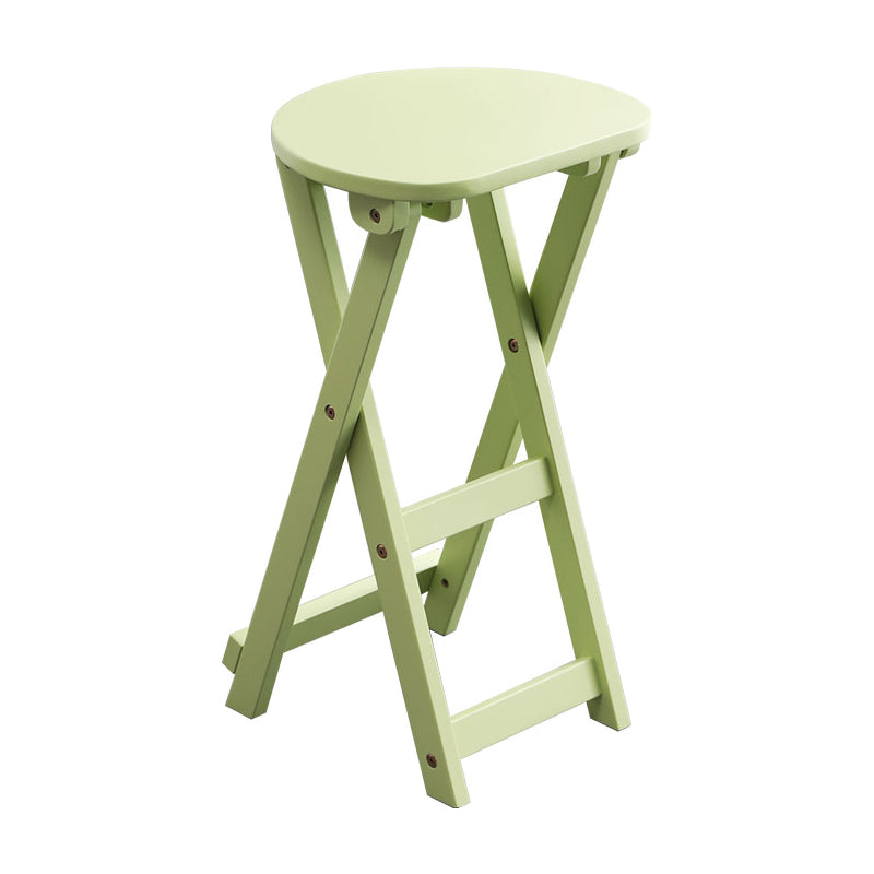 Stackable Bar Stool Contemporary Wood Bar Stool with Footrest Green Counter Stool (24"H) Clearhalo 'Bar Furniture' 'Bar Stools' 'bar_stools' 'furn' 'furn_bar_stools' 'furniture_bar_stools' 'Kitchen & Dining Furniture' 'kitchen&dining_furn' 'kitchen' 'kitchen_furn' Furniture' 4250999