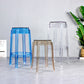 Modern Armless Backless Counter Stool Plastic Living Room Bar Stool with Plastic Pedal Clearhalo 'Bar Furniture' 'Bar Stools' 'bar_stools' 'furn' 'furn_bar_stools' 'furniture_bar_stools' 'Kitchen & Dining Furniture' 'kitchen&dining_furn' 'kitchen' 'kitchen_furn' Furniture' 4251004