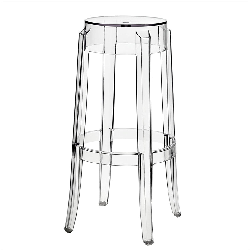 Modern Armless Backless Counter Stool Plastic Living Room Bar Stool with Plastic Pedal Clearhalo 'Bar Furniture' 'Bar Stools' 'bar_stools' 'furn' 'furn_bar_stools' 'furniture_bar_stools' 'Kitchen & Dining Furniture' 'kitchen&dining_furn' 'kitchen' 'kitchen_furn' Furniture' 4251012