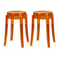 Modern Armless Backless Counter Stool Plastic Living Room Bar Stool with Plastic Pedal Orange 2 Piece Set Short Stool(18"H) Clearhalo 'Bar Furniture' 'Bar Stools' 'bar_stools' 'furn' 'furn_bar_stools' 'furniture_bar_stools' 'Kitchen & Dining Furniture' 'kitchen&dining_furn' 'kitchen' 'kitchen_furn' Furniture' 4251013