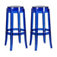 Modern Armless Backless Counter Stool Plastic Living Room Bar Stool with Plastic Pedal Dark Blue 2 Piece Set Bar Stool(30"H) Clearhalo 'Bar Furniture' 'Bar Stools' 'bar_stools' 'furn' 'furn_bar_stools' 'furniture_bar_stools' 'Kitchen & Dining Furniture' 'kitchen&dining_furn' 'kitchen' 'kitchen_furn' Furniture' 4251019