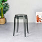 Modern Armless Backless Counter Stool Plastic Living Room Bar Stool with Plastic Pedal Smoke Gray 1 Piece Short Stool(18"H) Clearhalo 'Bar Furniture' 'Bar Stools' 'bar_stools' 'furn' 'furn_bar_stools' 'furniture_bar_stools' 'Kitchen & Dining Furniture' 'kitchen&dining_furn' 'kitchen' 'kitchen_furn' Furniture' 4251023