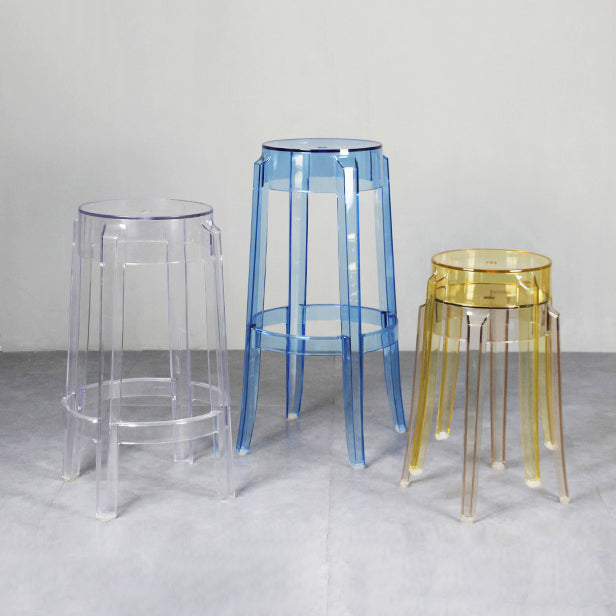Modern Armless Backless Counter Stool Plastic Living Room Bar Stool with Plastic Pedal Clearhalo 'Bar Furniture' 'Bar Stools' 'bar_stools' 'furn' 'furn_bar_stools' 'furniture_bar_stools' 'Kitchen & Dining Furniture' 'kitchen&dining_furn' 'kitchen' 'kitchen_furn' Furniture' 4251025