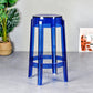 Modern Armless Backless Counter Stool Plastic Living Room Bar Stool with Plastic Pedal Dark Blue 1 Piece Counter Stool(26"H) Clearhalo 'Bar Furniture' 'Bar Stools' 'bar_stools' 'furn' 'furn_bar_stools' 'furniture_bar_stools' 'Kitchen & Dining Furniture' 'kitchen&dining_furn' 'kitchen' 'kitchen_furn' Furniture' 4251028