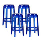 Modern Armless Backless Counter Stool Plastic Living Room Bar Stool with Plastic Pedal Dark Blue 4 Piece Set Counter Stool(26"H) Clearhalo 'Bar Furniture' 'Bar Stools' 'bar_stools' 'furn' 'furn_bar_stools' 'furniture_bar_stools' 'Kitchen & Dining Furniture' 'kitchen&dining_furn' 'kitchen' 'kitchen_furn' Furniture' 4251030