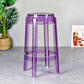 Modern Armless Backless Counter Stool Plastic Living Room Bar Stool with Plastic Pedal Purple 1 Piece Counter Stool(26"H) Clearhalo 'Bar Furniture' 'Bar Stools' 'bar_stools' 'furn' 'furn_bar_stools' 'furniture_bar_stools' 'Kitchen & Dining Furniture' 'kitchen&dining_furn' 'kitchen' 'kitchen_furn' Furniture' 4251031