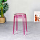Modern Armless Backless Counter Stool Plastic Living Room Bar Stool with Plastic Pedal Pink 1 Piece Short Stool(18"H) Clearhalo 'Bar Furniture' 'Bar Stools' 'bar_stools' 'furn' 'furn_bar_stools' 'furniture_bar_stools' 'Kitchen & Dining Furniture' 'kitchen&dining_furn' 'kitchen' 'kitchen_furn' Furniture' 4251034