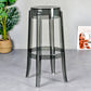Modern Armless Backless Counter Stool Plastic Living Room Bar Stool with Plastic Pedal Smoke Gray 1 Piece Bar Stool(30"H) Clearhalo 'Bar Furniture' 'Bar Stools' 'bar_stools' 'furn' 'furn_bar_stools' 'furniture_bar_stools' 'Kitchen & Dining Furniture' 'kitchen&dining_furn' 'kitchen' 'kitchen_furn' Furniture' 4251037