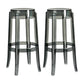 Modern Armless Backless Counter Stool Plastic Living Room Bar Stool with Plastic Pedal Smoke Gray 2 Piece Set Bar Stool(30"H) Clearhalo 'Bar Furniture' 'Bar Stools' 'bar_stools' 'furn' 'furn_bar_stools' 'furniture_bar_stools' 'Kitchen & Dining Furniture' 'kitchen&dining_furn' 'kitchen' 'kitchen_furn' Furniture' 4251038