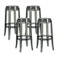 Modern Armless Backless Counter Stool Plastic Living Room Bar Stool with Plastic Pedal Smoke Gray 4 Piece Set Bar Stool(30"H) Clearhalo 'Bar Furniture' 'Bar Stools' 'bar_stools' 'furn' 'furn_bar_stools' 'furniture_bar_stools' 'Kitchen & Dining Furniture' 'kitchen&dining_furn' 'kitchen' 'kitchen_furn' Furniture' 4251039