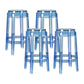 Modern Armless Backless Counter Stool Plastic Living Room Bar Stool with Plastic Pedal Light Blue 4 Piece Set Counter Stool(26"H) Clearhalo 'Bar Furniture' 'Bar Stools' 'bar_stools' 'furn' 'furn_bar_stools' 'furniture_bar_stools' 'Kitchen & Dining Furniture' 'kitchen&dining_furn' 'kitchen' 'kitchen_furn' Furniture' 4251042