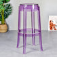 Modern Armless Backless Counter Stool Plastic Living Room Bar Stool with Plastic Pedal Purple 1 Piece Bar Stool(30"H) Clearhalo 'Bar Furniture' 'Bar Stools' 'bar_stools' 'furn' 'furn_bar_stools' 'furniture_bar_stools' 'Kitchen & Dining Furniture' 'kitchen&dining_furn' 'kitchen' 'kitchen_furn' Furniture' 4251043