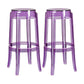 Modern Armless Backless Counter Stool Plastic Living Room Bar Stool with Plastic Pedal Purple 2 Piece Set Bar Stool(30"H) Clearhalo 'Bar Furniture' 'Bar Stools' 'bar_stools' 'furn' 'furn_bar_stools' 'furniture_bar_stools' 'Kitchen & Dining Furniture' 'kitchen&dining_furn' 'kitchen' 'kitchen_furn' Furniture' 4251044